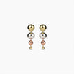 Tricolor Sphere Drop Earrings
