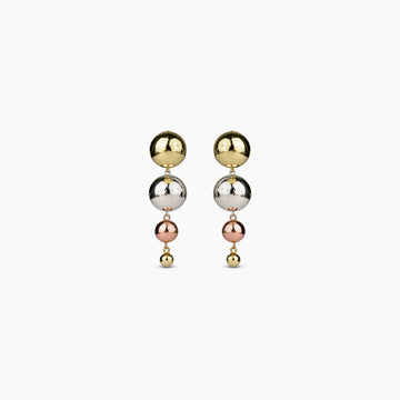 Tricolor Sphere Drop Earrings