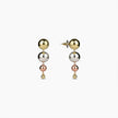 Tricolor Sphere Drop Earrings