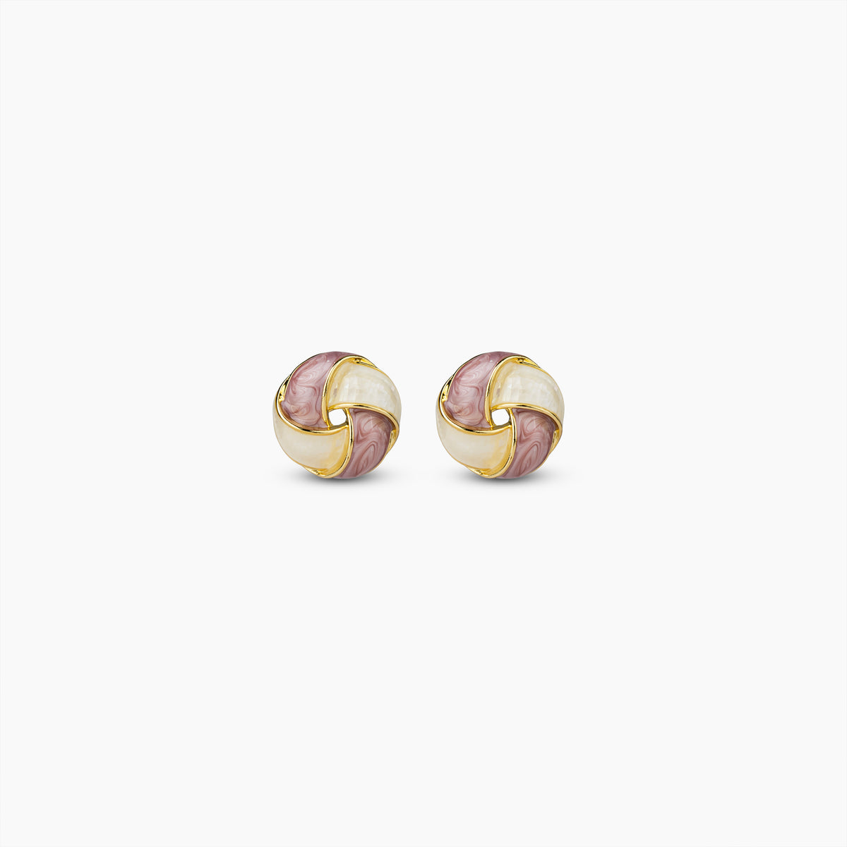 Mauve Swirl Stud Earrings