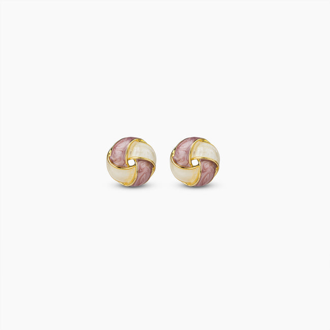 Mauve Swirl Stud Earrings