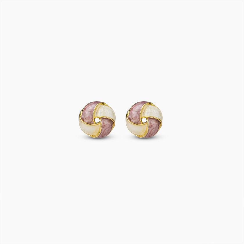 Mauve Swirl Stud Earrings