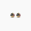Tri-Color Enamel Dome Earrings