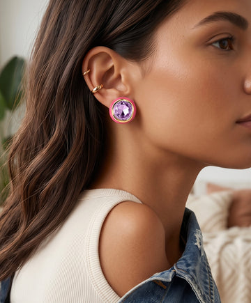 Pink Pop Stud Earrings