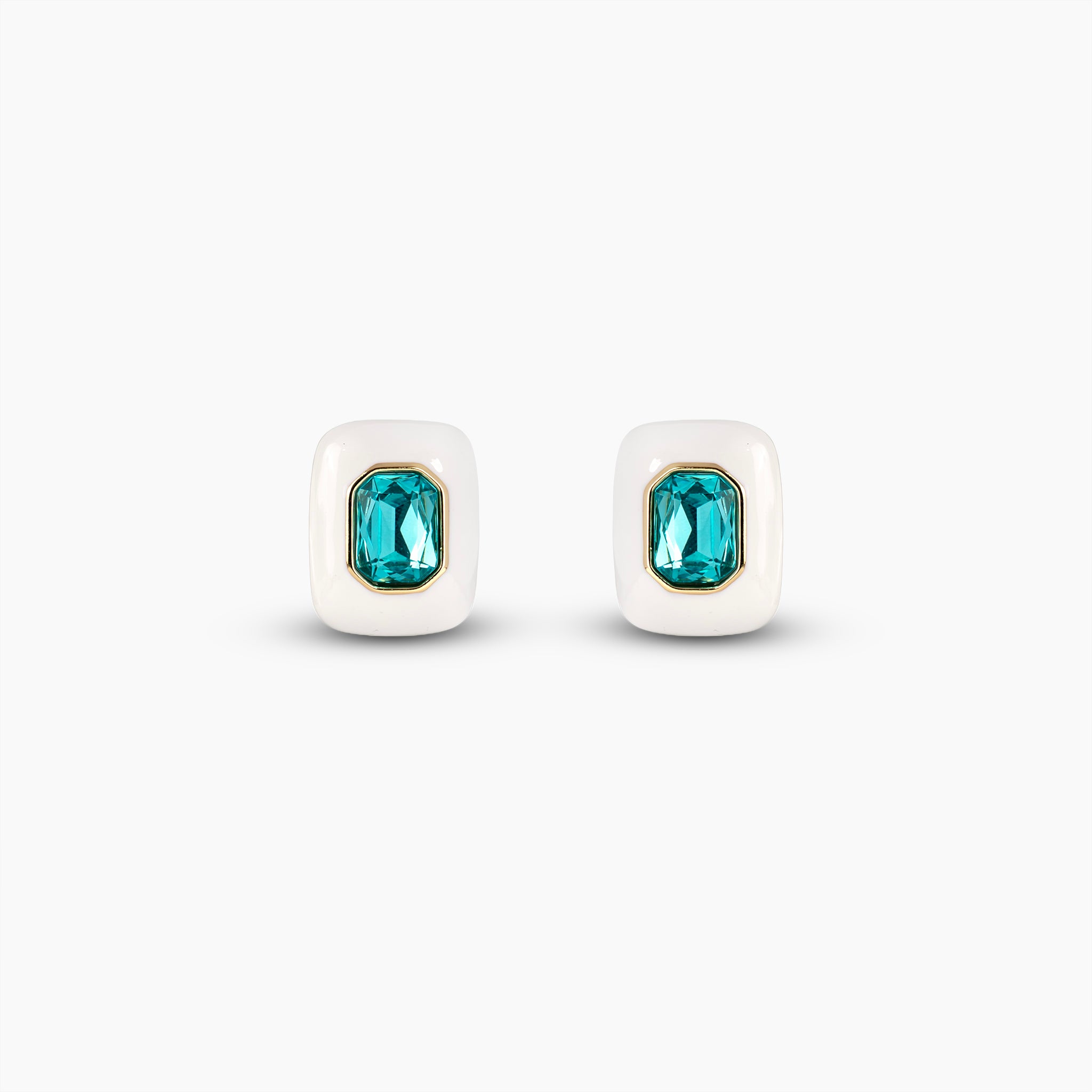 Aqua Sculpt Stud Earrings