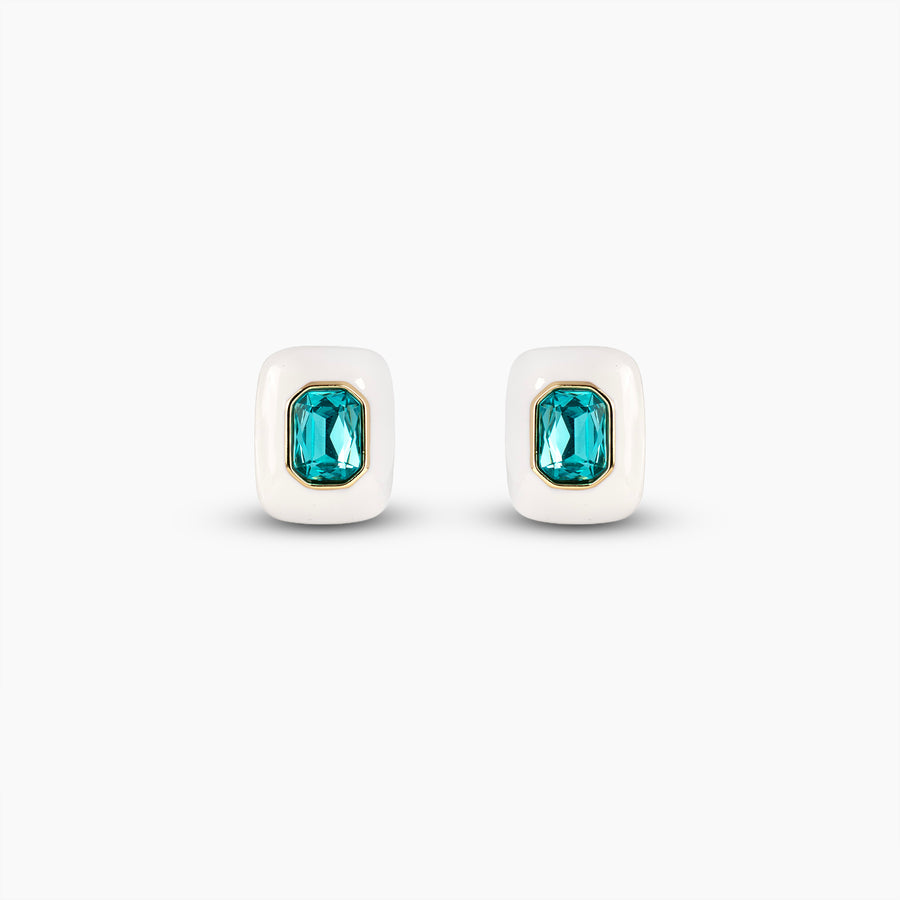Aqua Sculpt Stud Earrings