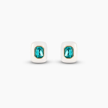Aqua Sculpt Stud Earrings