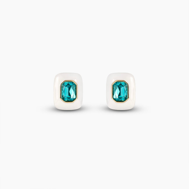 Aqua Sculpt Stud Earrings