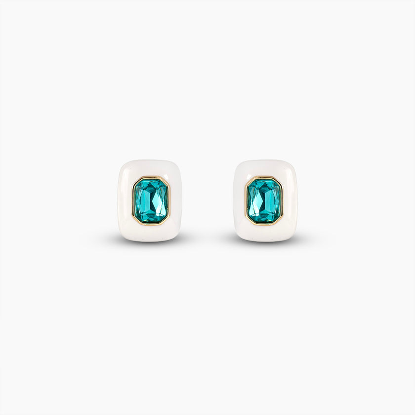 Aqua Sculpt Stud Earrings