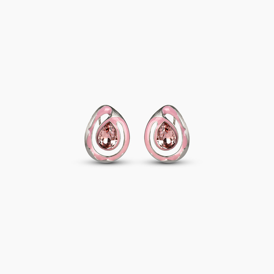 Rosé Teardrop Statement Earrings