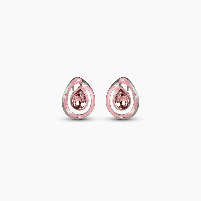 Rosé Teardrop Statement Earrings