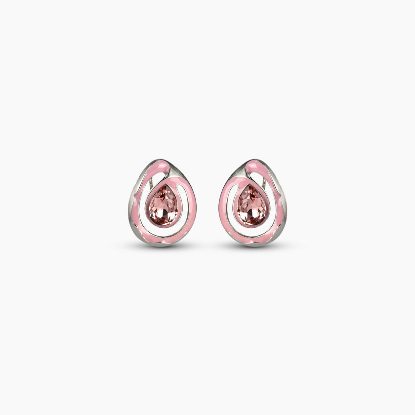 Rosé Teardrop Statement Earrings