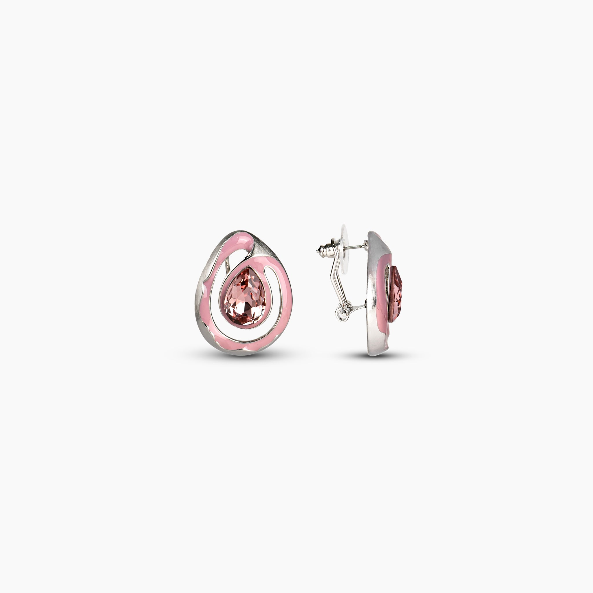 Rosé Teardrop Statement Earrings
