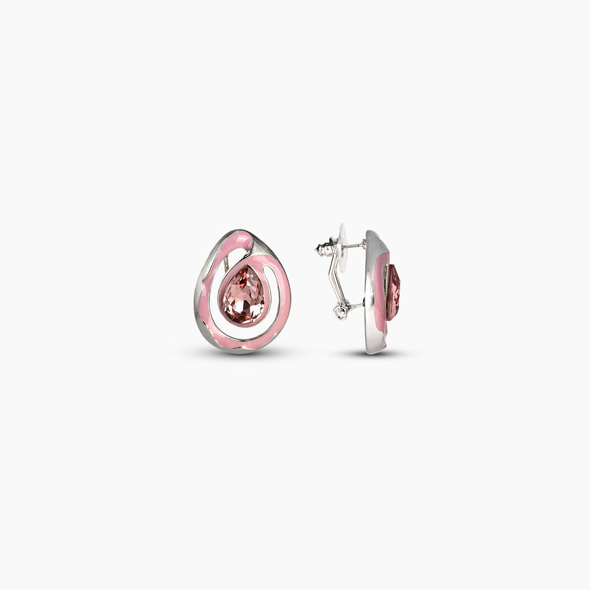 Rosé Teardrop Statement Earrings