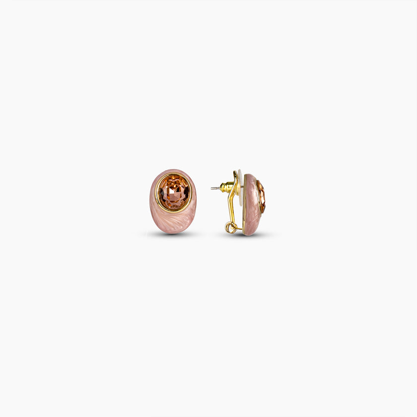 Blush Ripple Stud Earrings