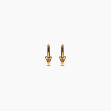 Ruby Spike Huggie Earrings
