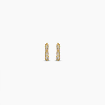 Diamond Pearl Pavé Hoops