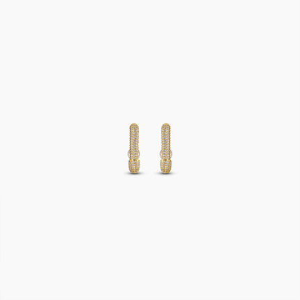 Diamond Pearl Pavé Hoops