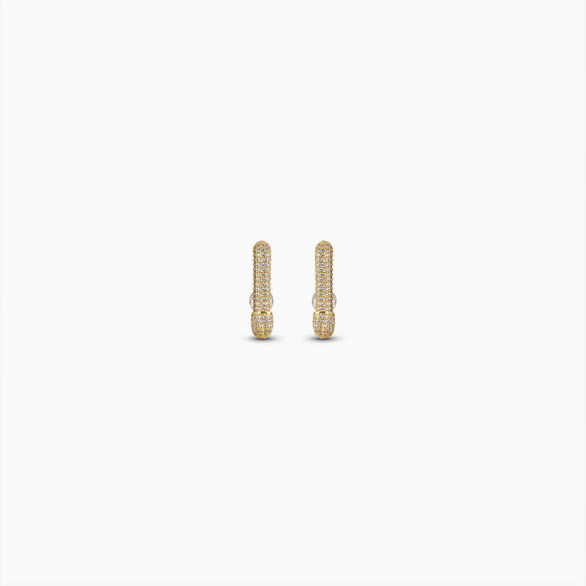 Diamond Pearl Pavé Hoops
