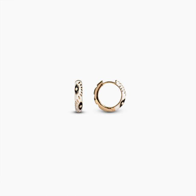Rose Gold Evil Eye Hoops
