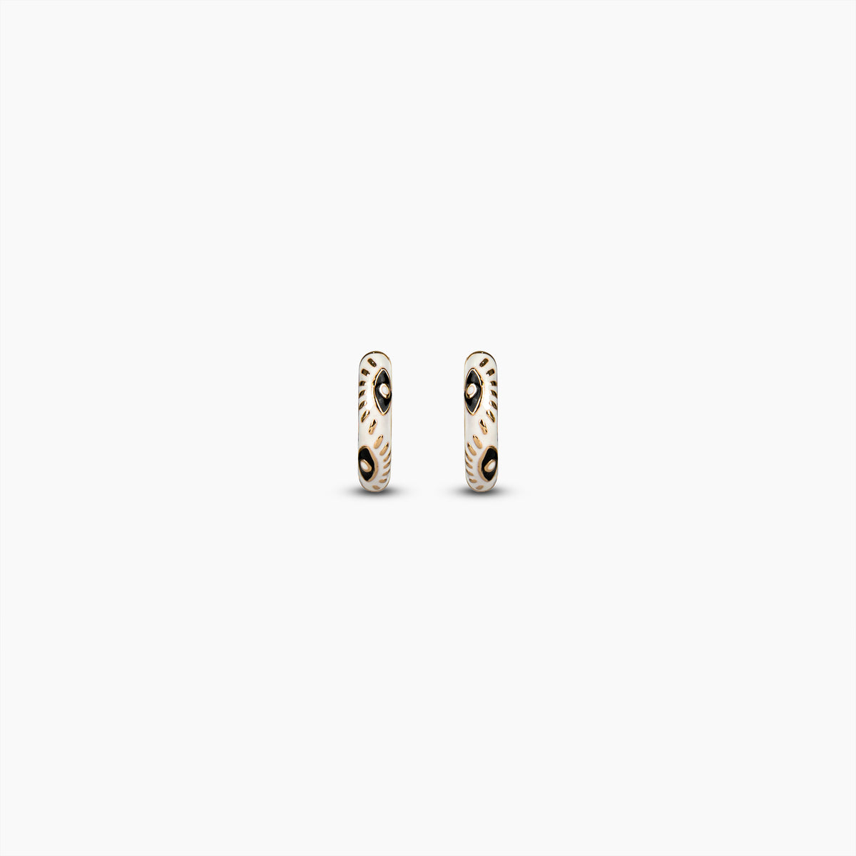 Rose Gold Evil Eye Hoops
