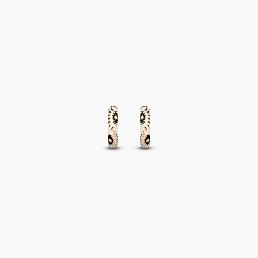 Rose Gold Evil Eye Hoops