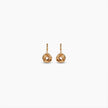 Gold Ribbed Knot Earrings
