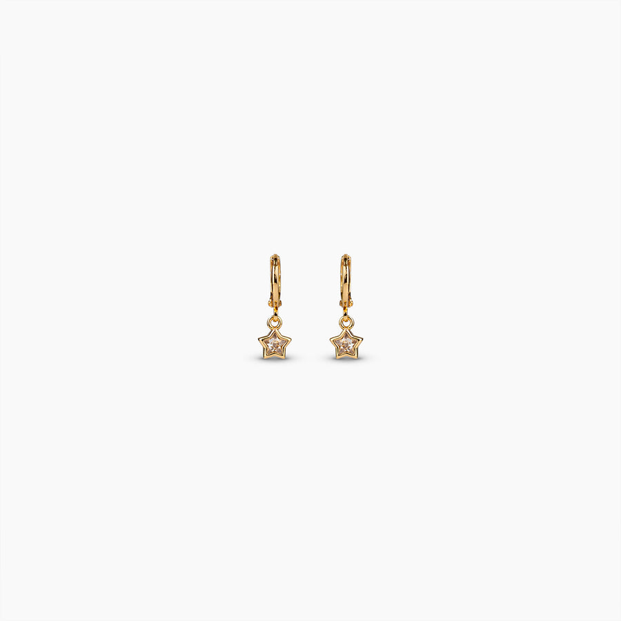 Gold Star Huggie Earrings