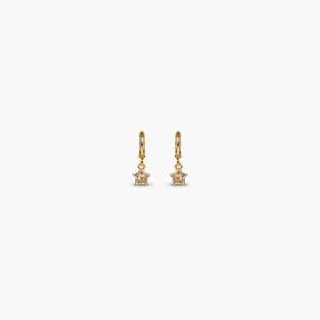 Gold Star Huggie Earrings