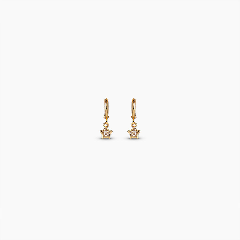 Gold Star Huggie Earrings