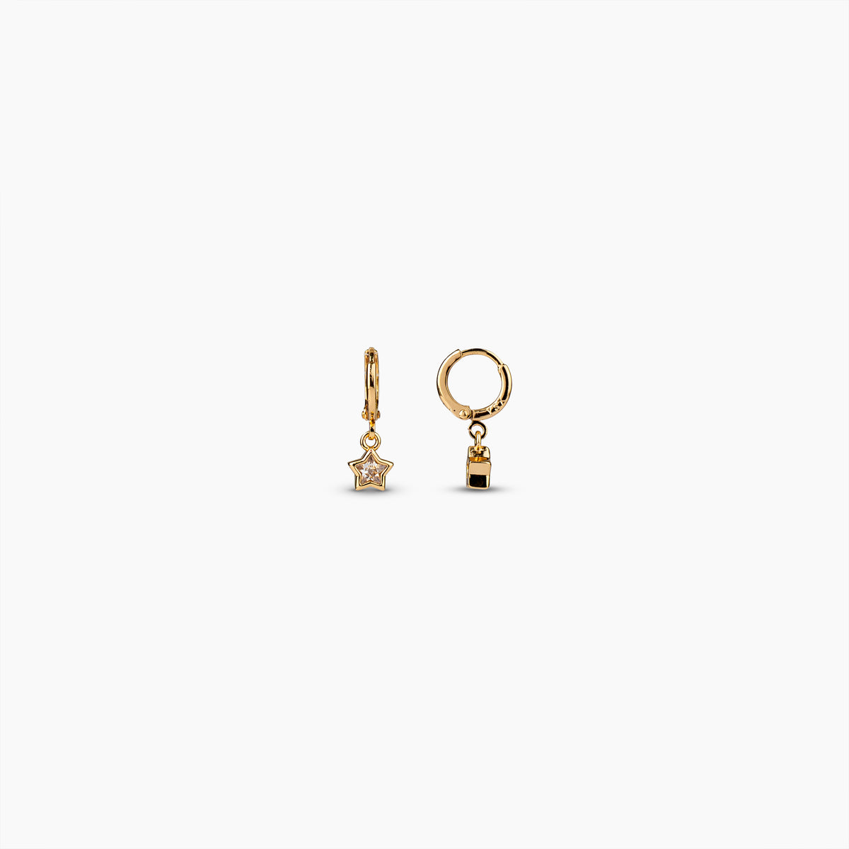 Gold Star Huggie Earrings