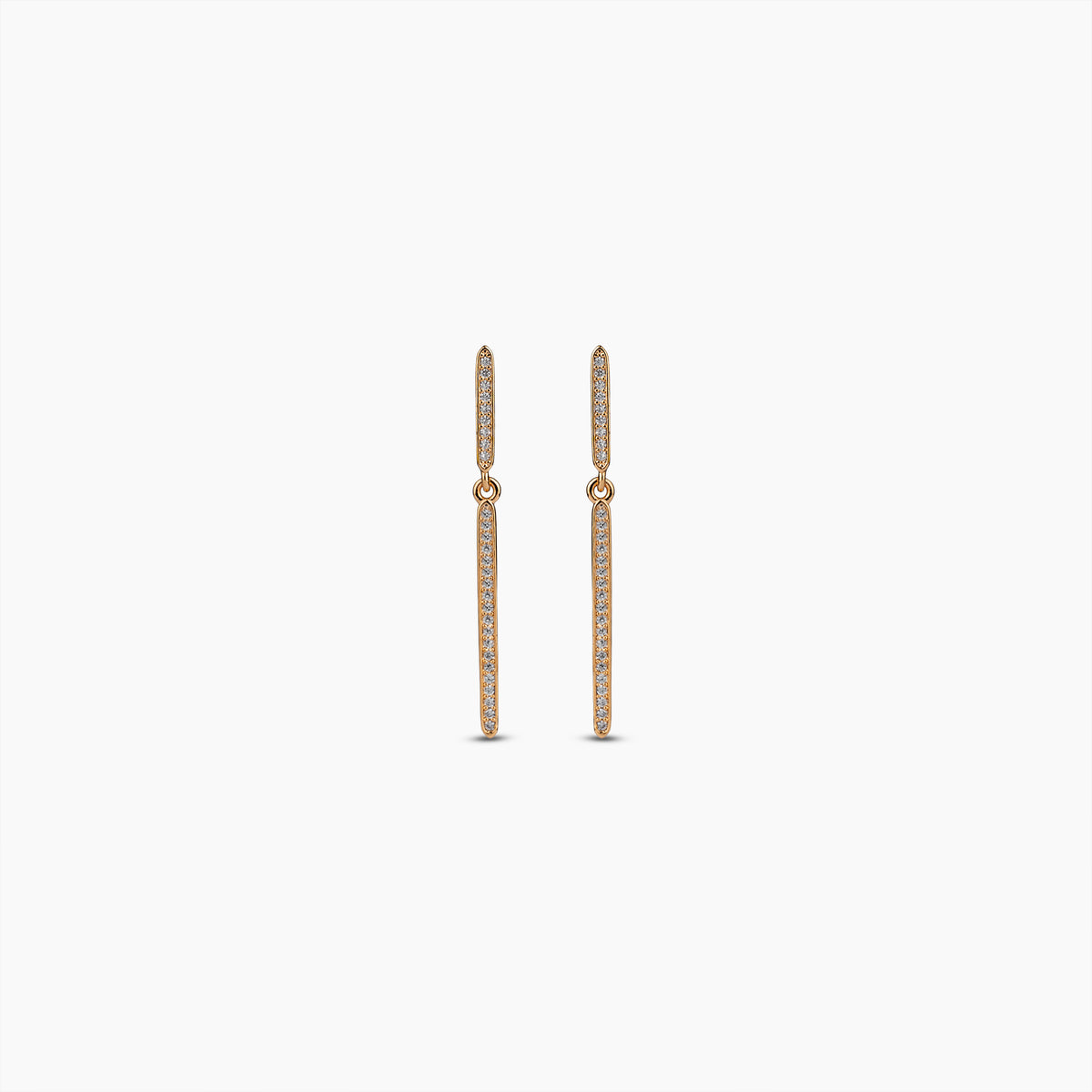 Gold Pavé Bar Earrings
