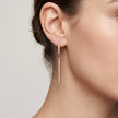 Gold Pavé Bar Earrings