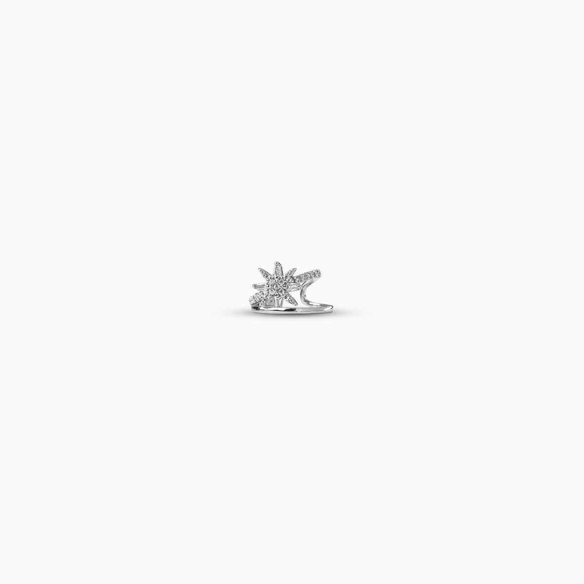 Silver Starburst Earcuff
