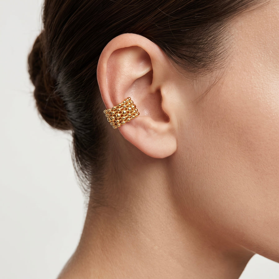 Gold Sphere Earcuff