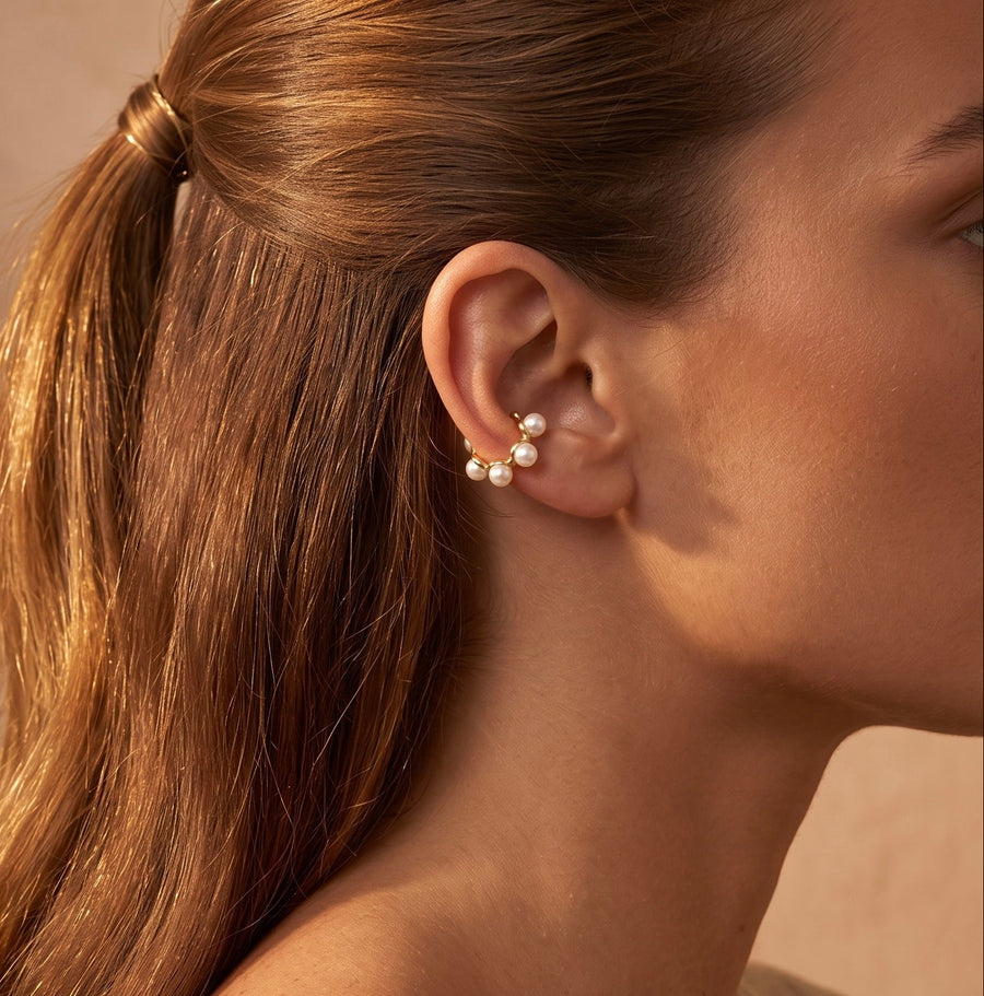 Pearl Halo Ear Cuffs