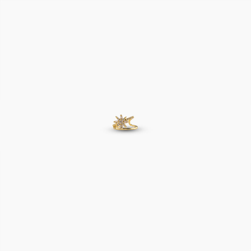 Gold Starburst Earcuff