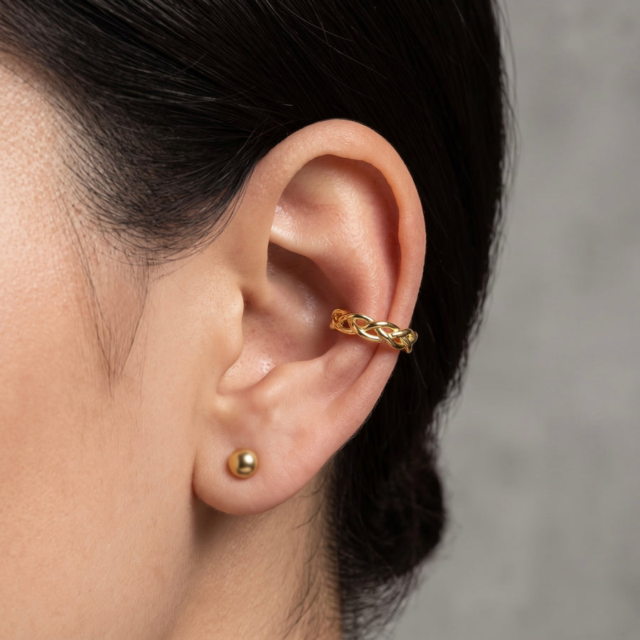 Gold Braided Earcuff
