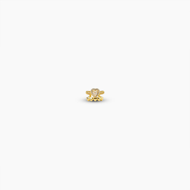 Heart Stacked Earcuff
