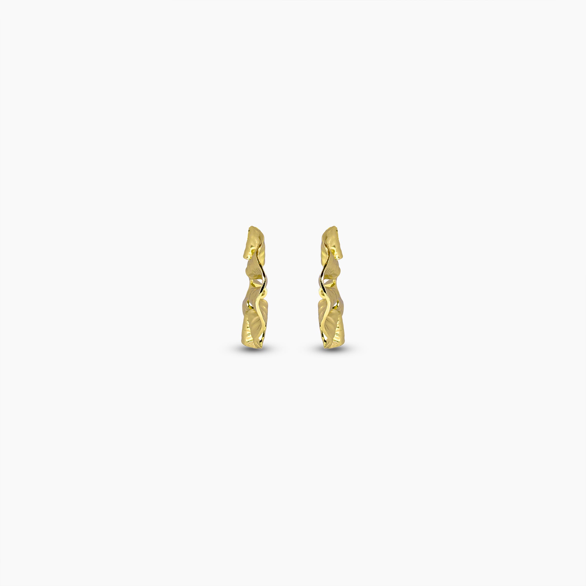Ripple Gold Hoops