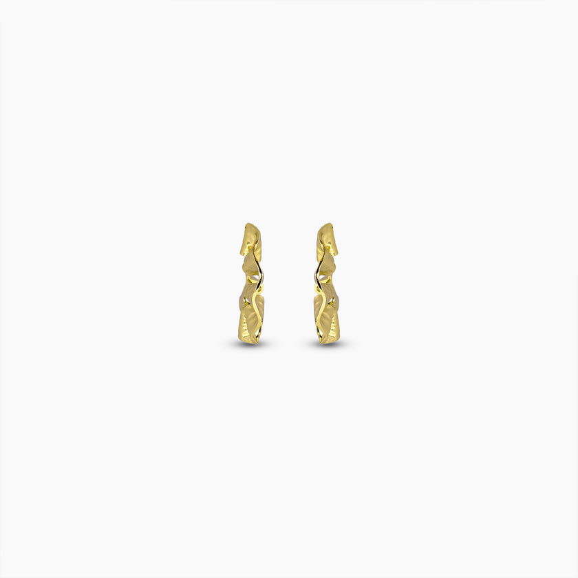 Ripple Gold Hoops