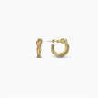 Gold Textured Knot Hoops