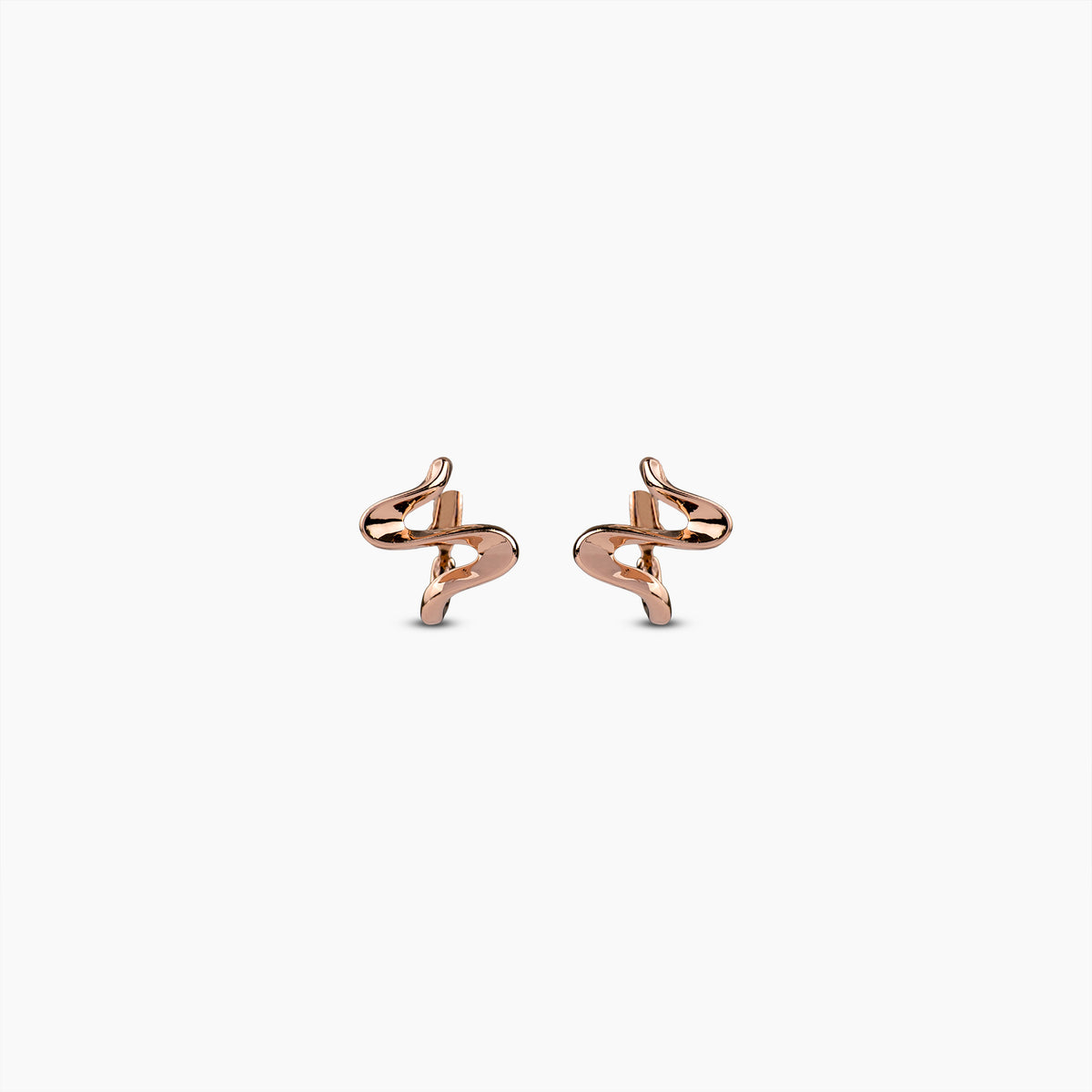 Rose Gold Swirl Earrings