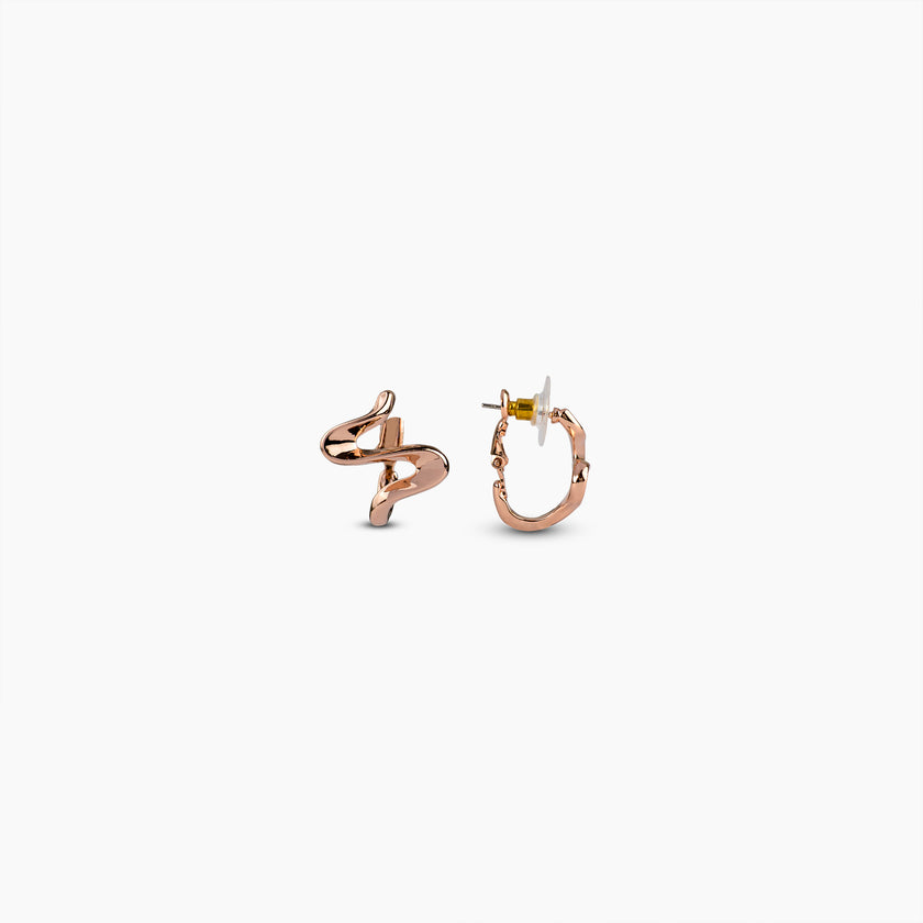 Rose Gold Swirl Earrings