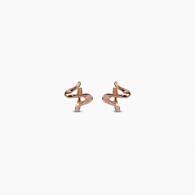 Rose Gold Swirl Earrings