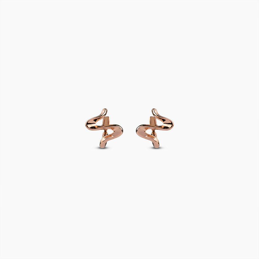 Rose Gold Swirl Earrings