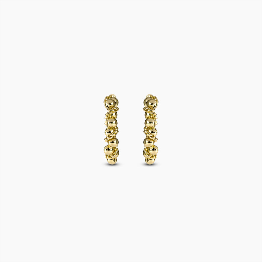 Gilded Knot Hoop Earrings