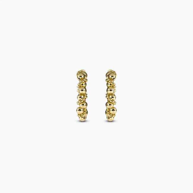 Gilded Knot Hoop Earrings
