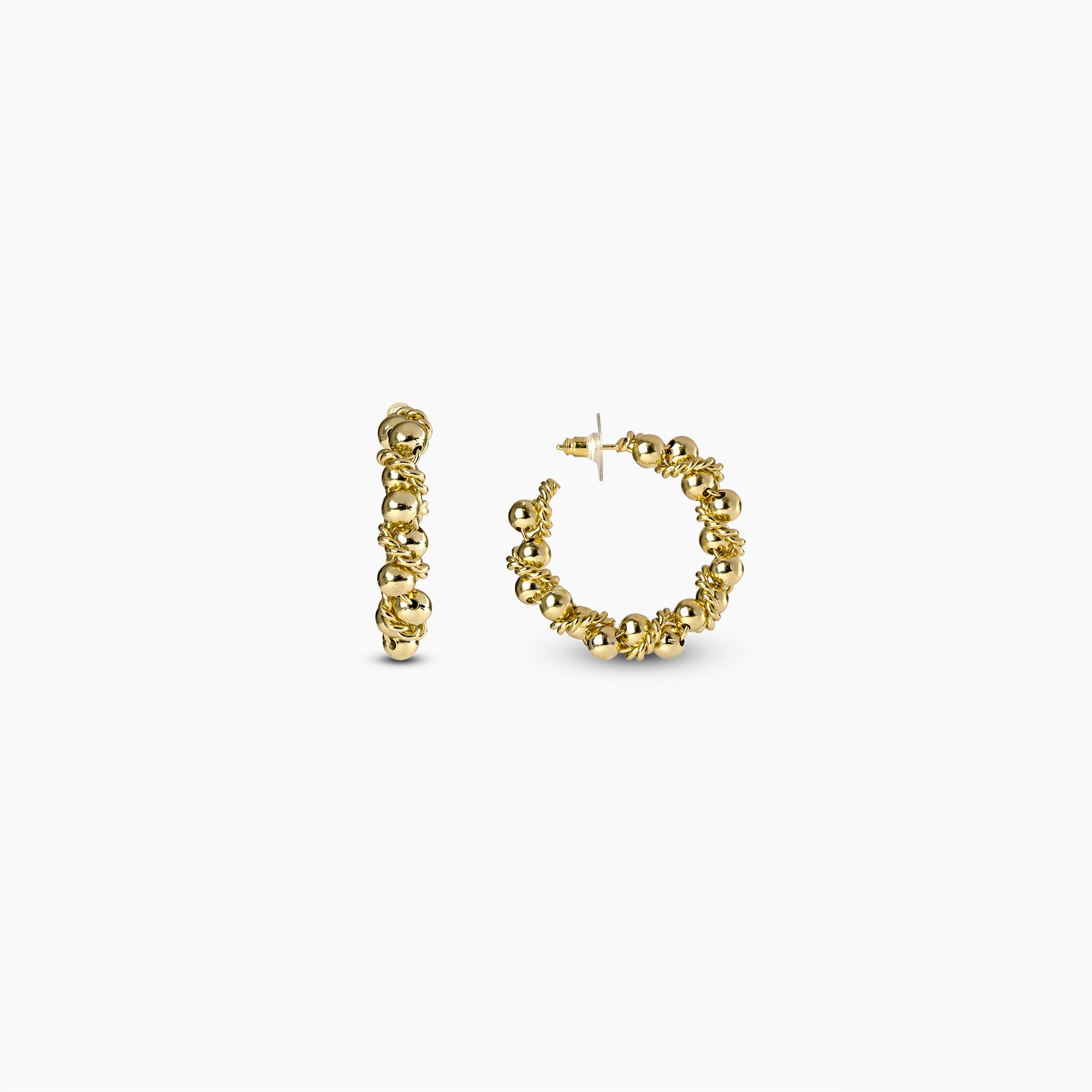 Gilded Knot Hoop Earrings