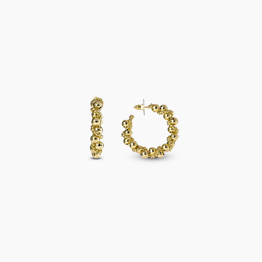 Gilded Knot Hoop Earrings